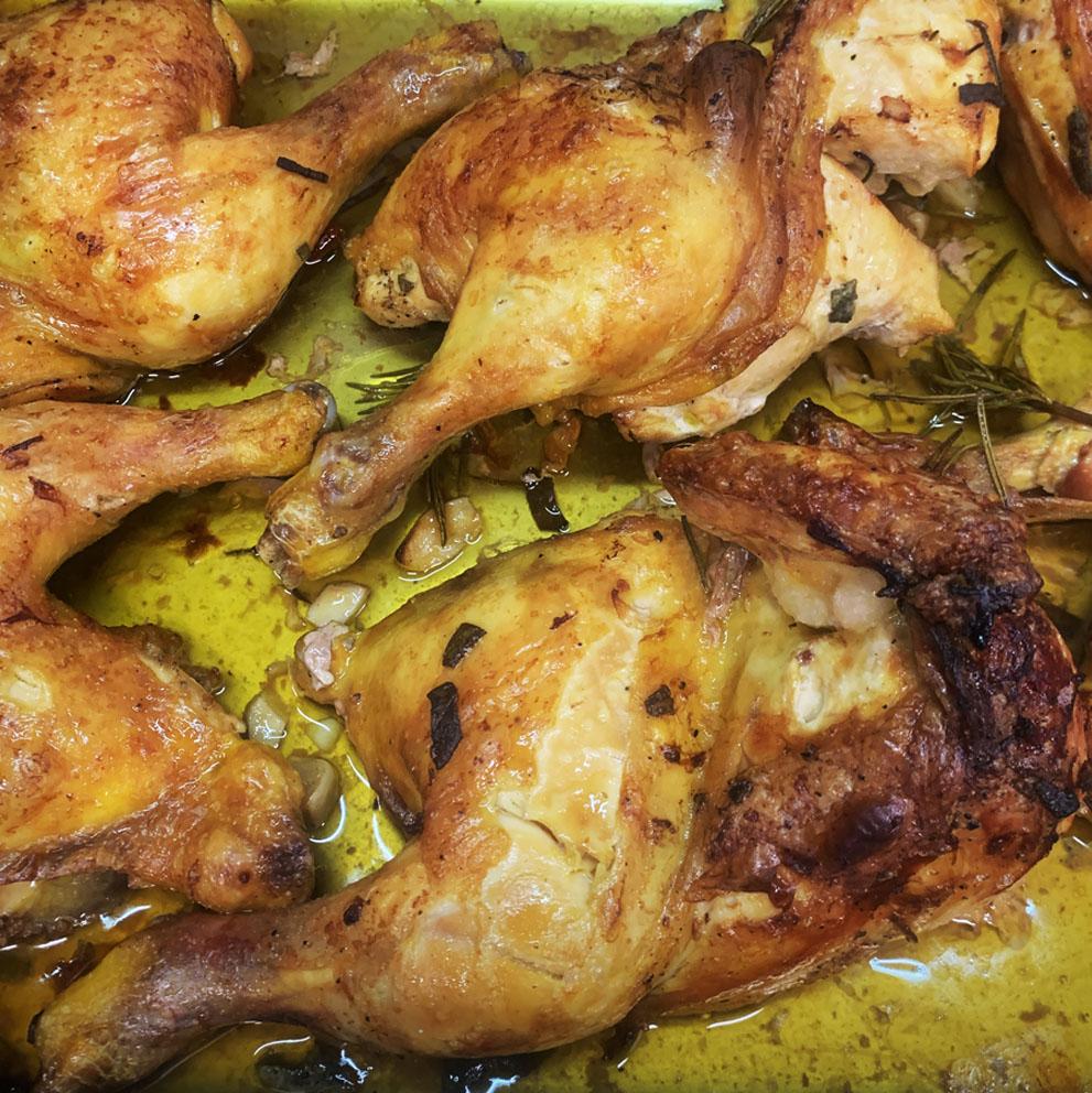 Biermarinierte Hähnchenstücke