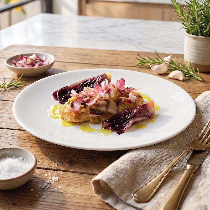 Petto di pollo con radicchio
