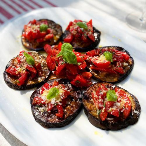 Rohkost-Auberginen-Parmigiana