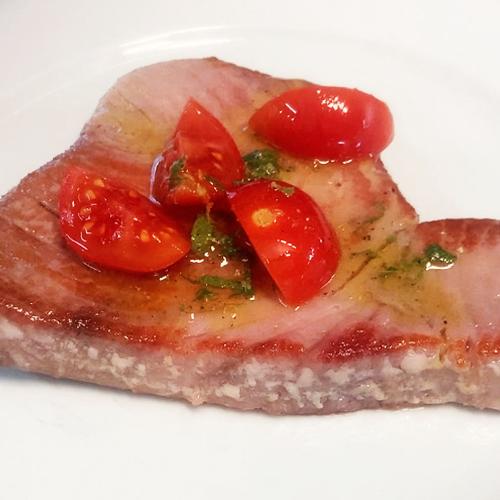 Filetes de atún a la sartén